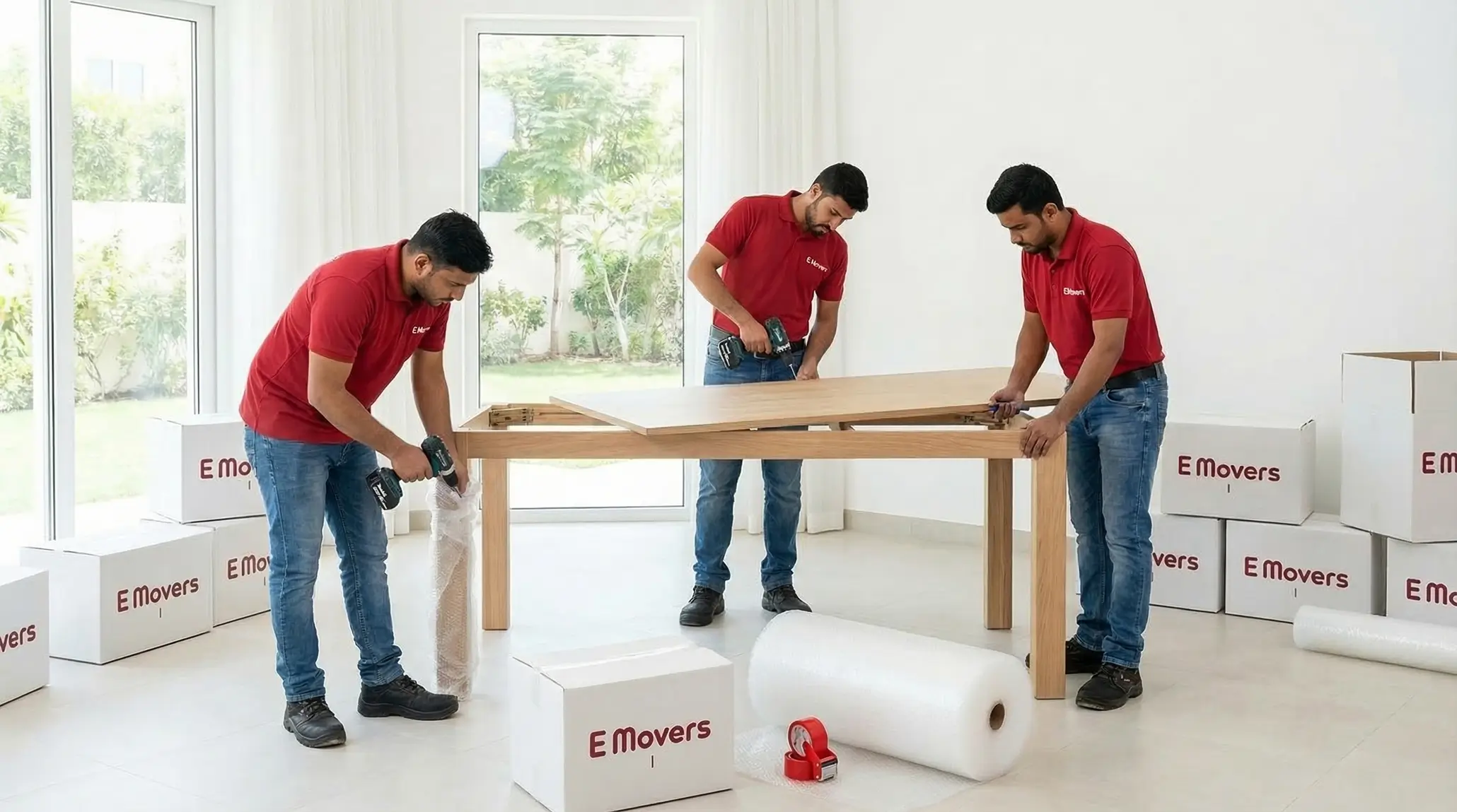 Furniture dismantling and wrapping